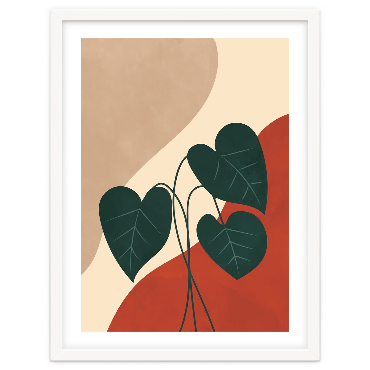 Mid century Botanical Anthurium Plant