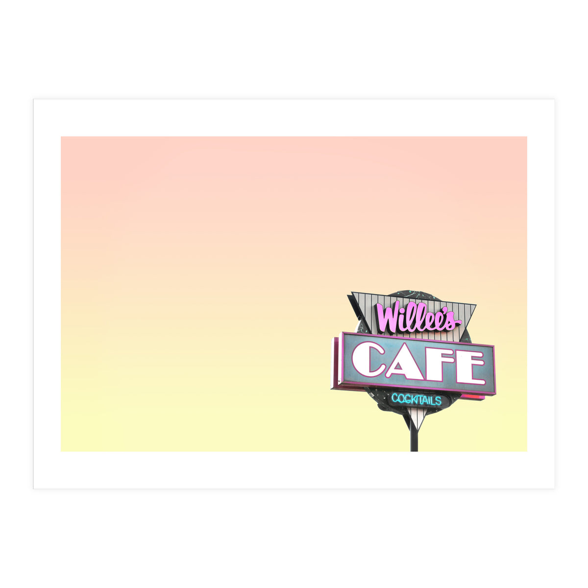 Willees Cafe and Cocktails Neon Sign (Print Only)