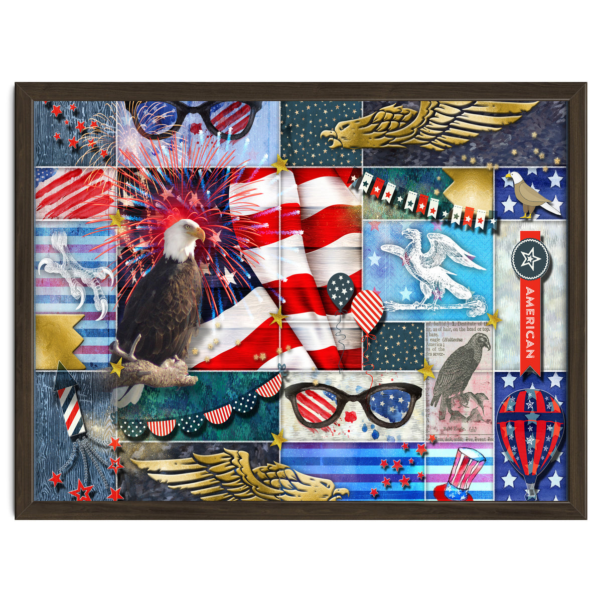 Americana Eagles Collage