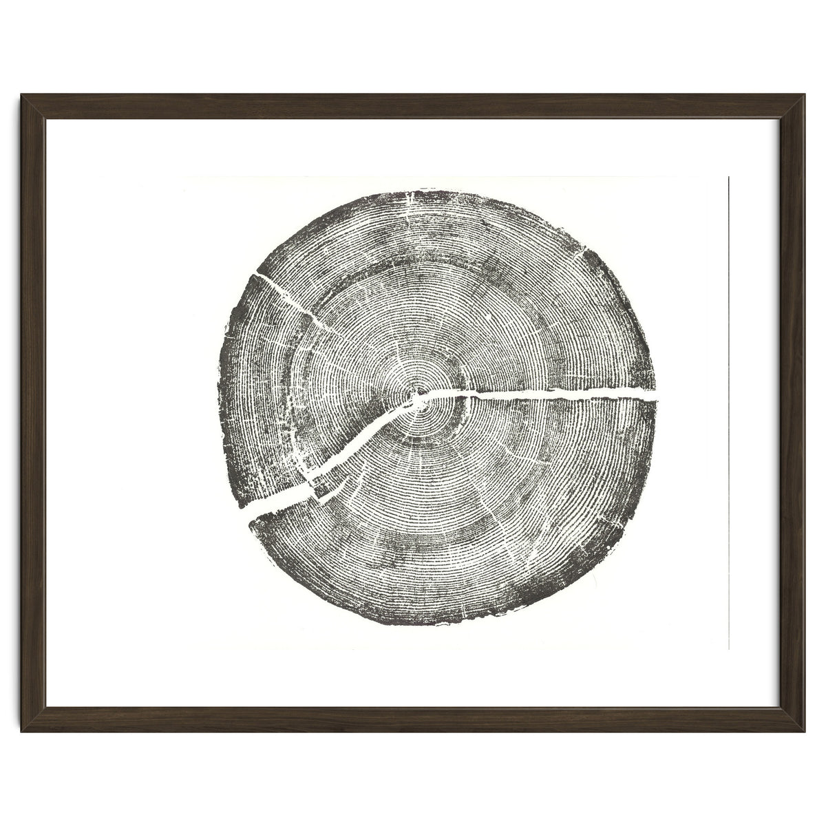 Rock Canyon, Tree Ring Print, Woodblock