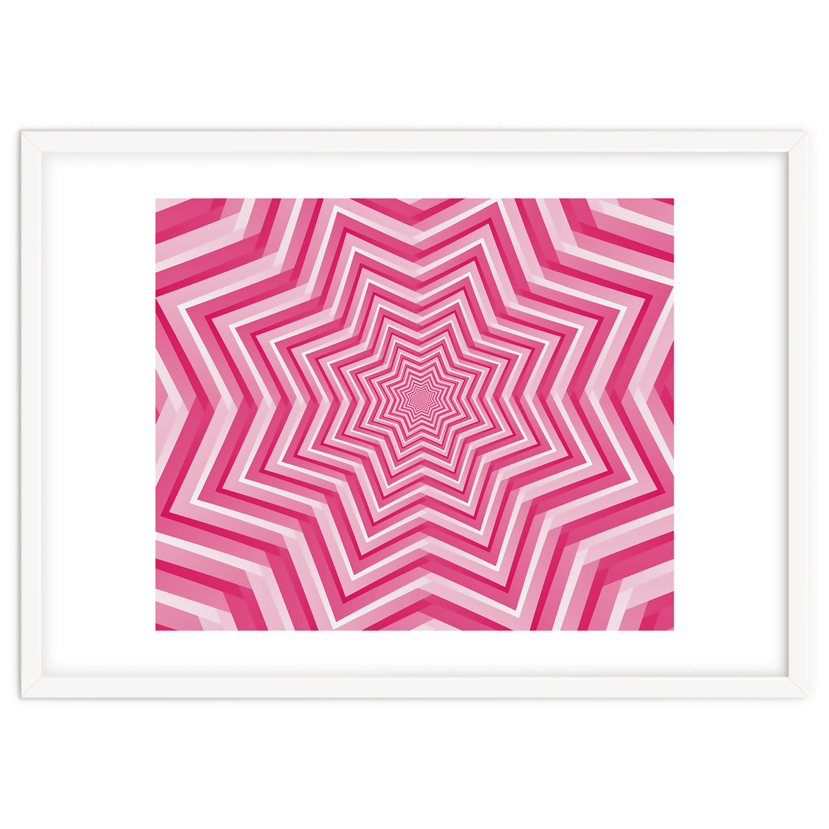Abstract Pink Geometric Design Art