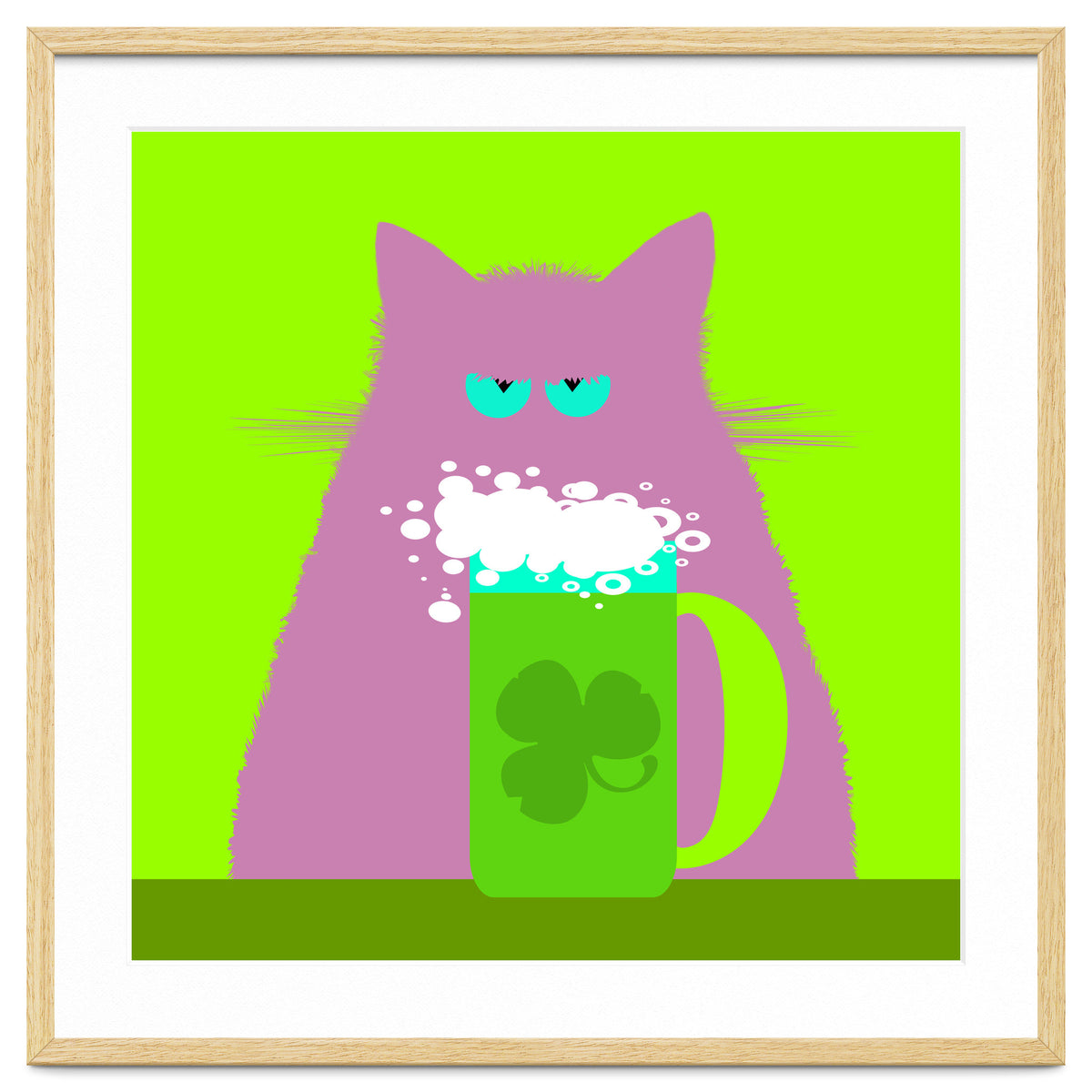 Saint Patrick's Day Lilac Cat