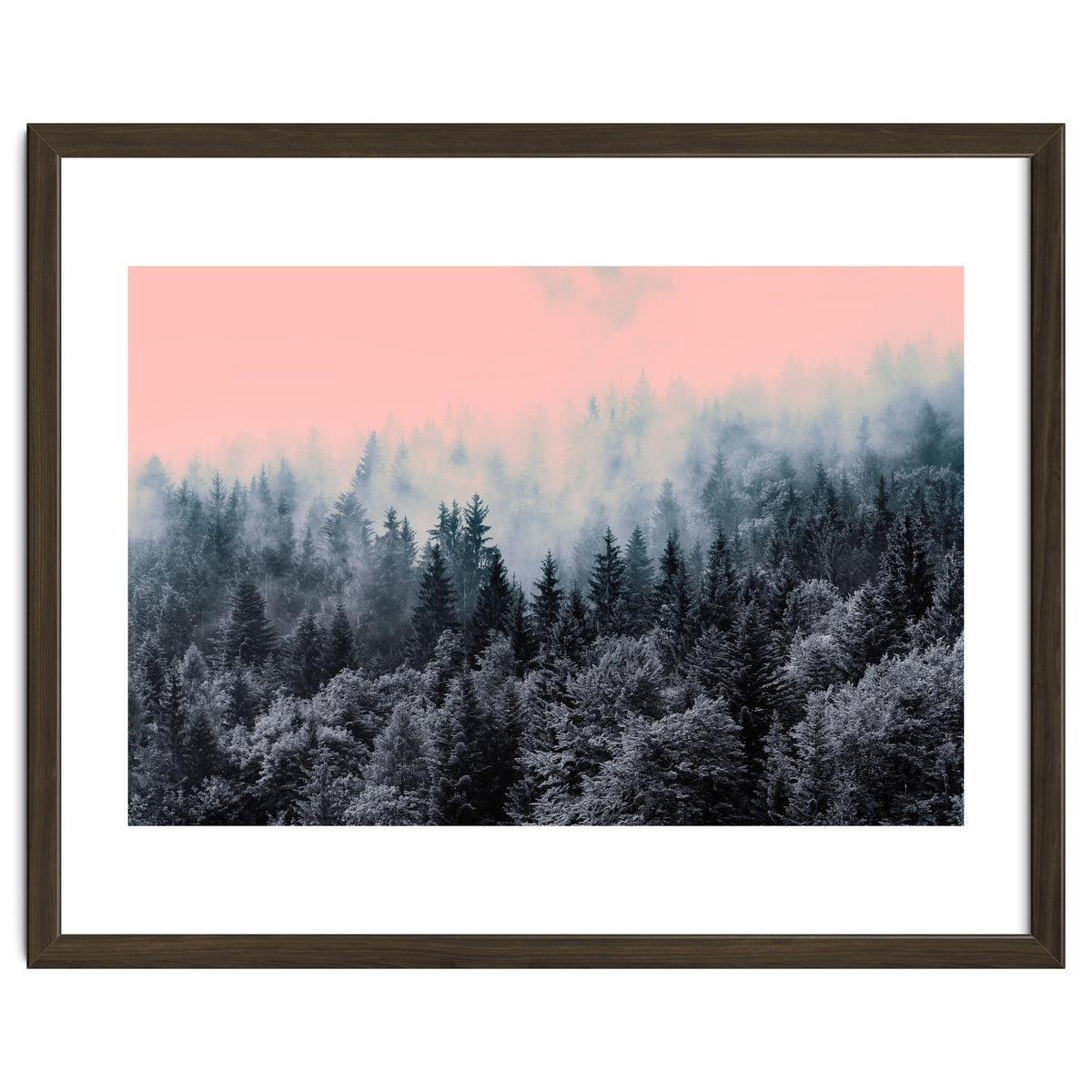 Forest in gray and pink