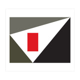 Geometric Shapes No. 86 - grey & red (Print Only) thumbnail