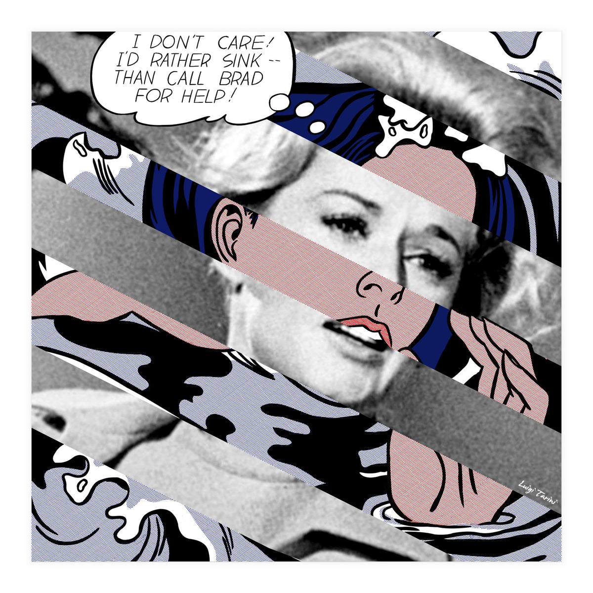 Lichtenstein's Drowning Girl & Tippi Hedren In Birds Big (Print Only)