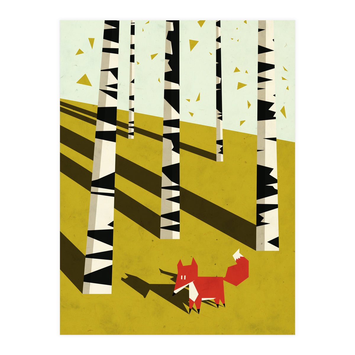 Fox In Birchland (Print Only)