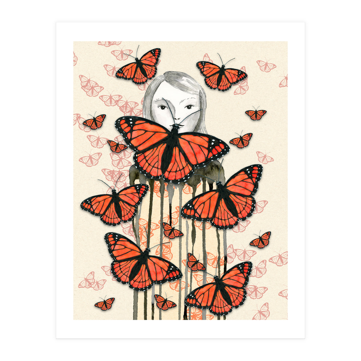 Surrounded by butterflies (Print Only)