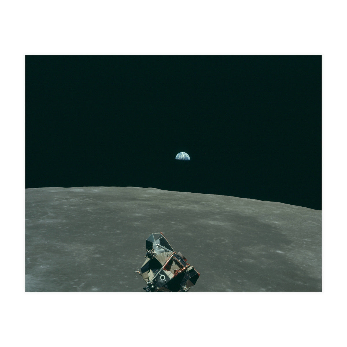 Earth, Moon And Lunar Module, As11 44 6643 (Print Only)