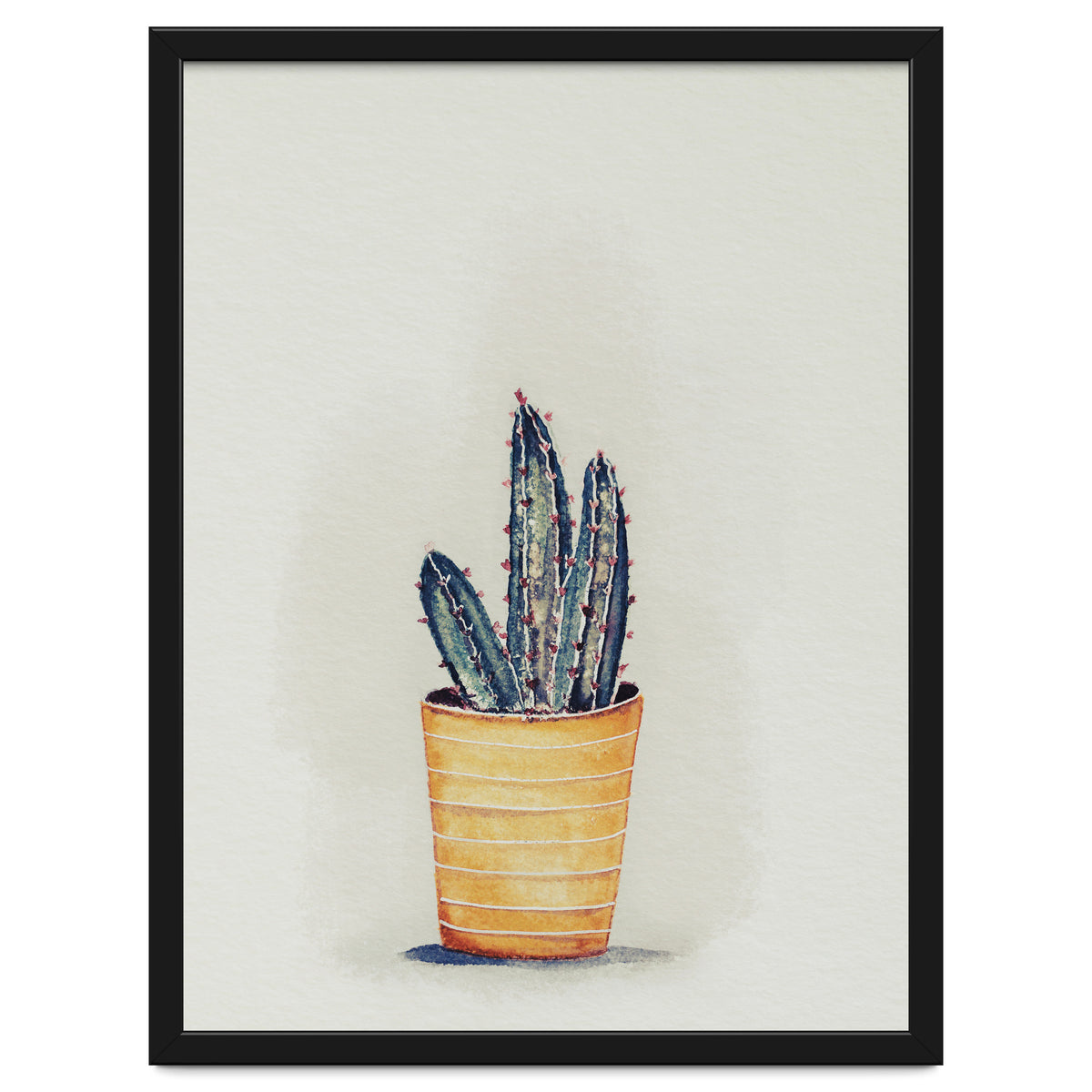 Cactus in yellow pot