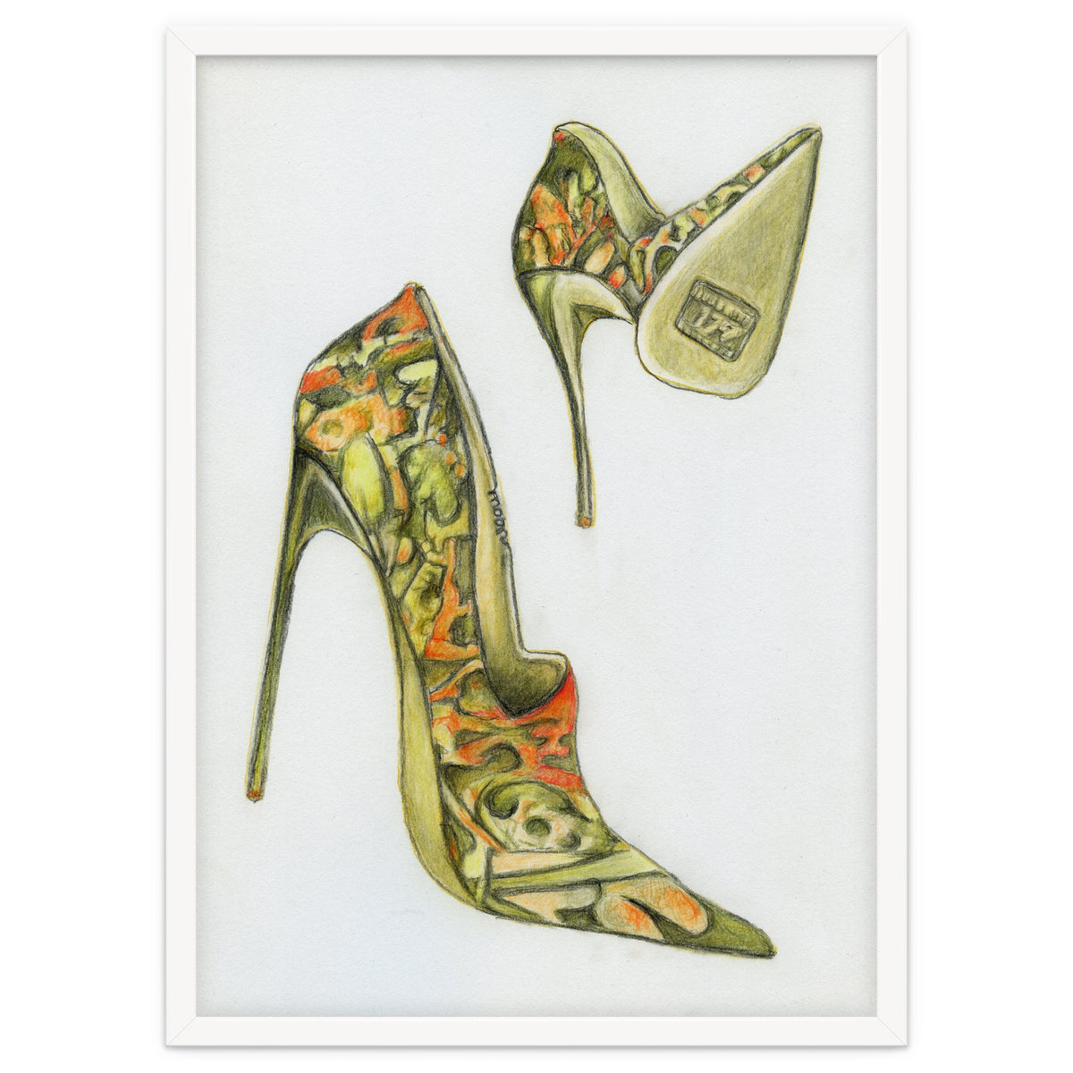 Green stiletto shoes