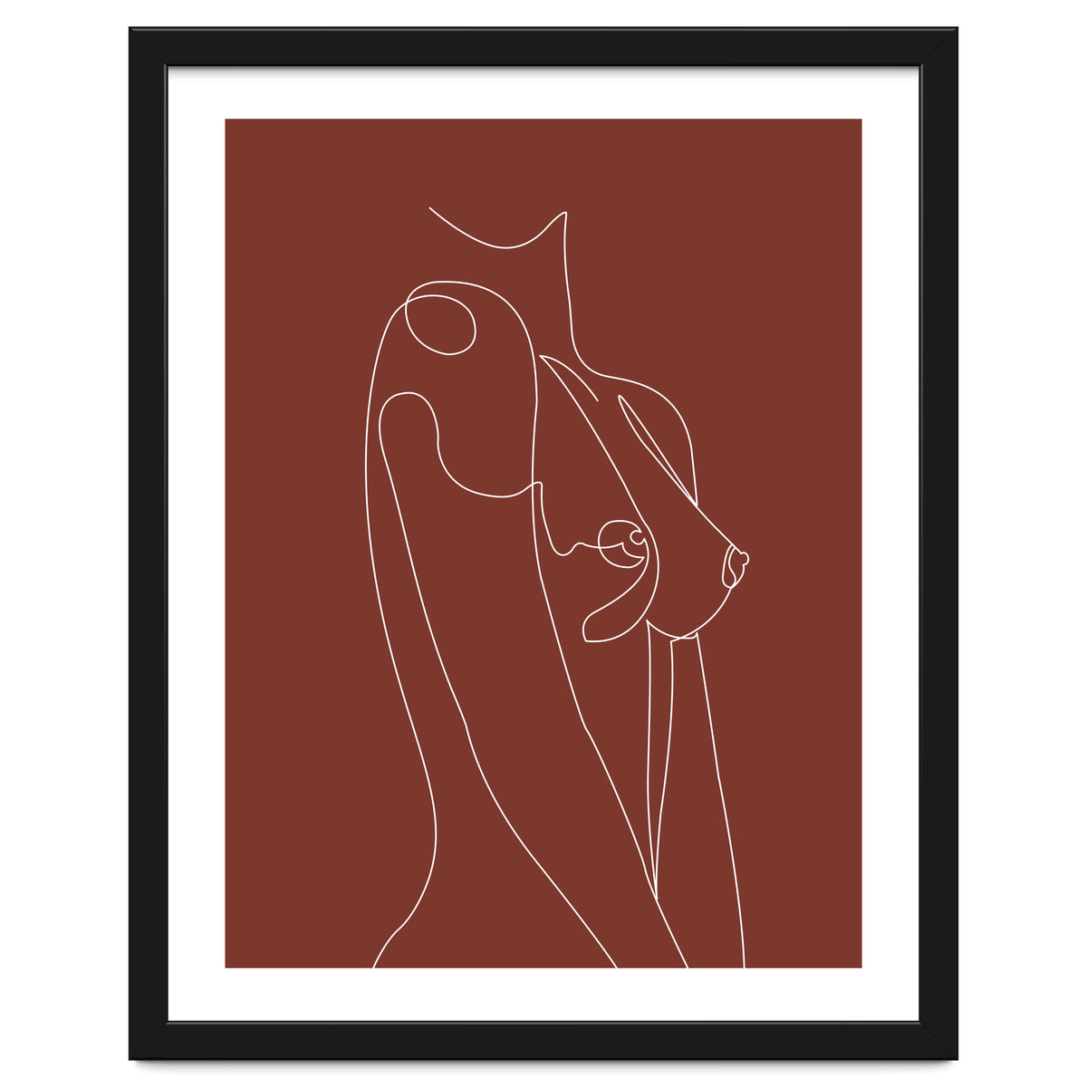 Female chest line-brown