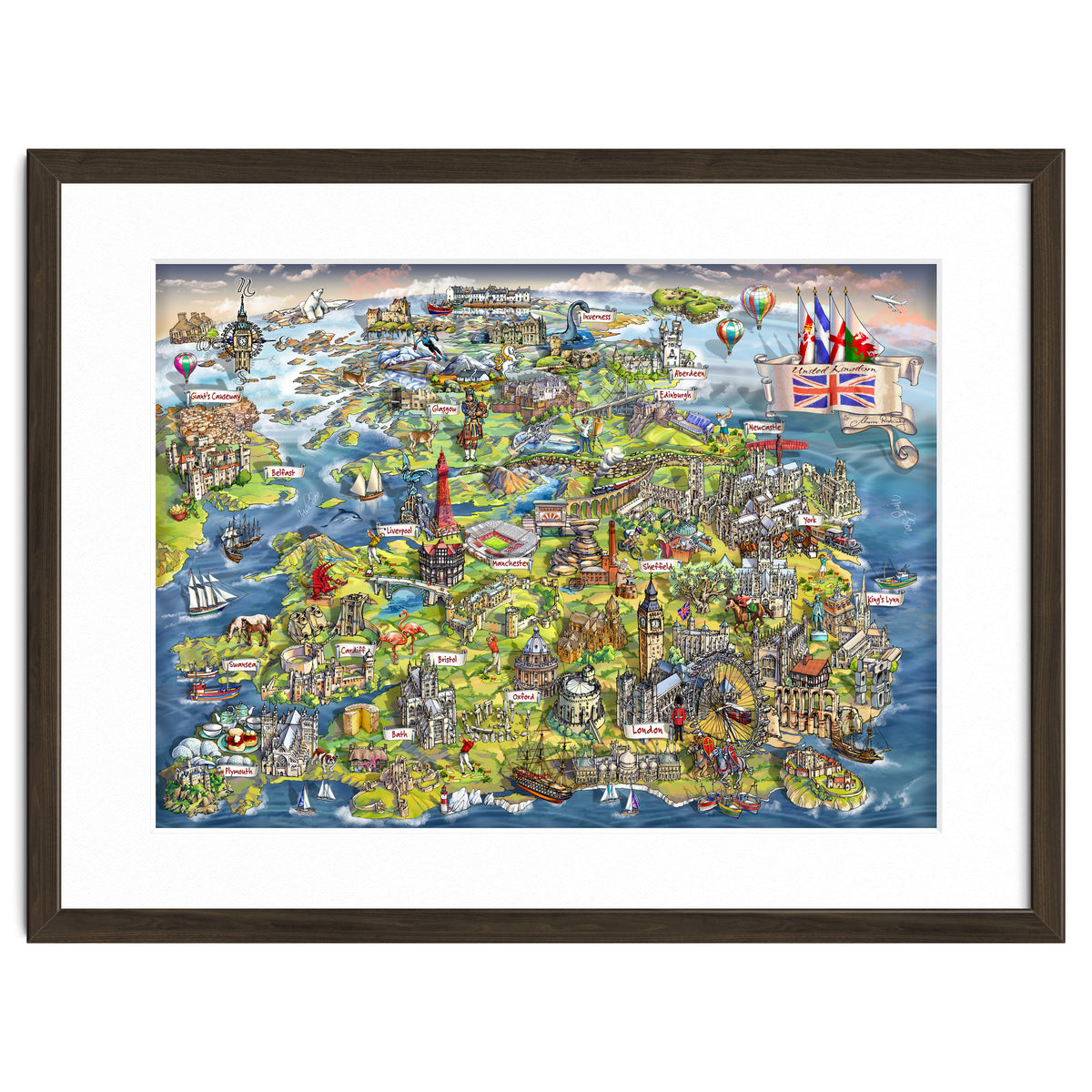 Illustrated Map Of The United Kingdom