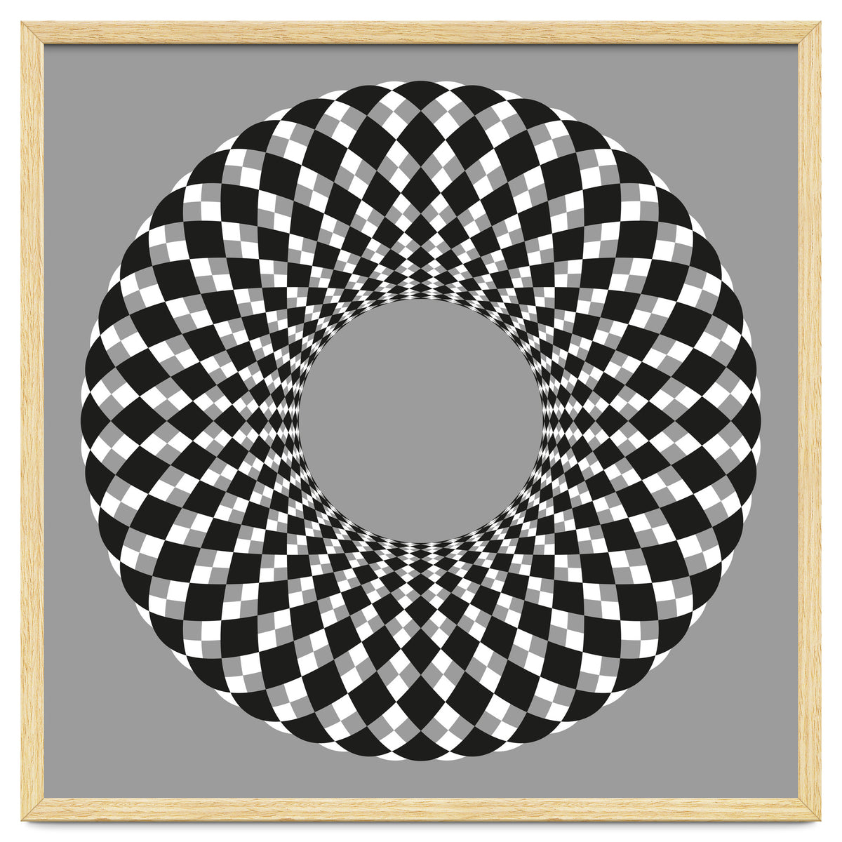 Black and white round