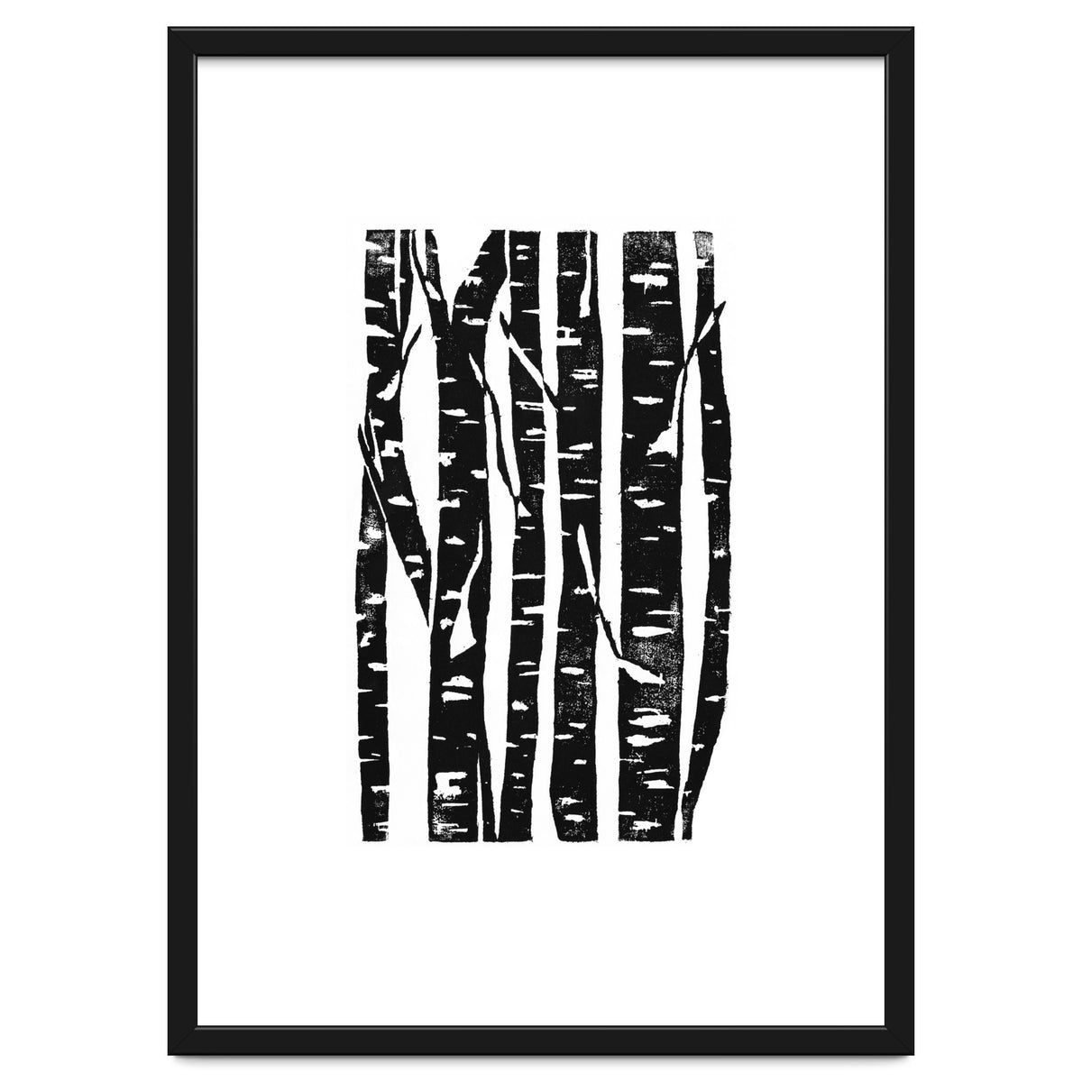 Woodcut Birches
