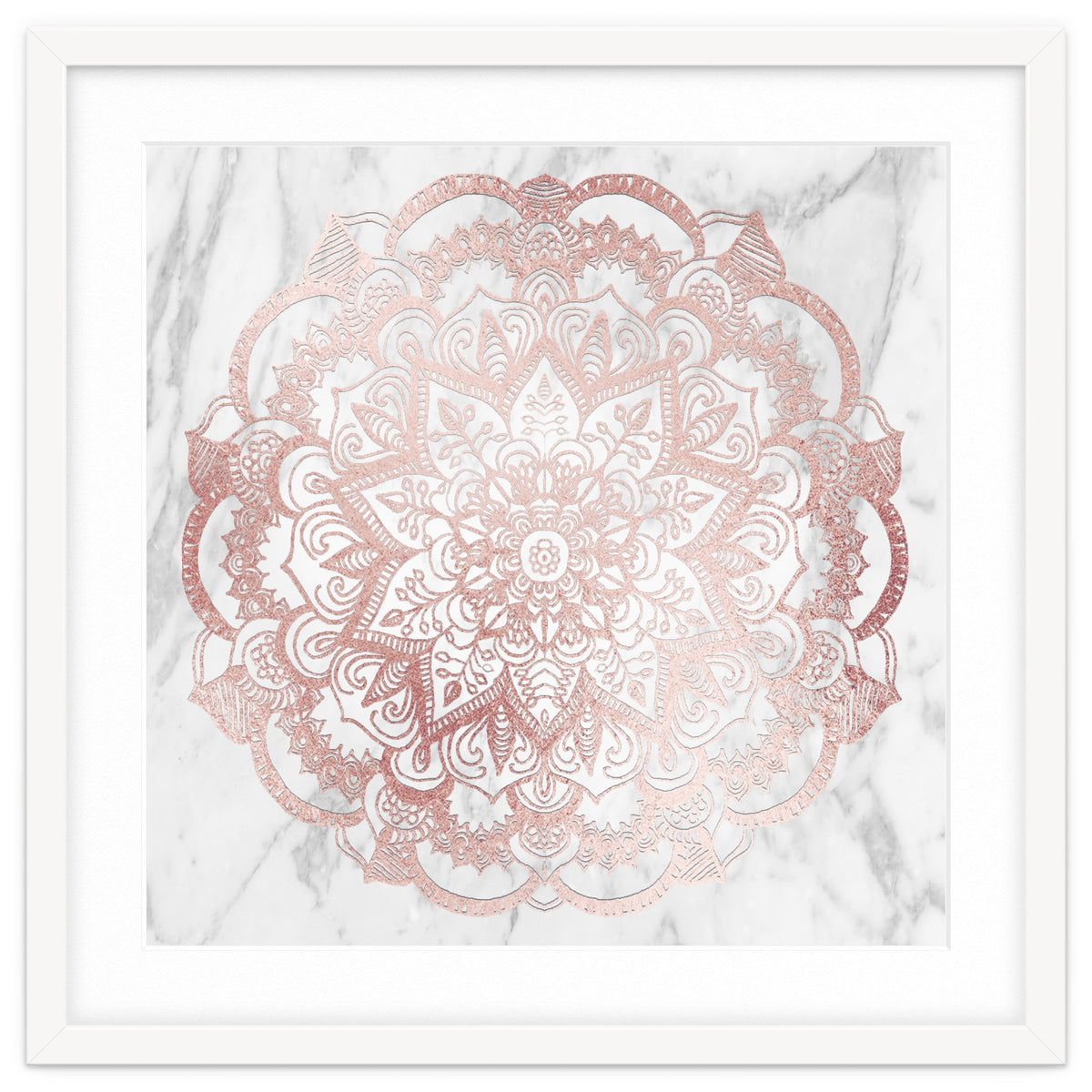 Rose Gold Mandala Star