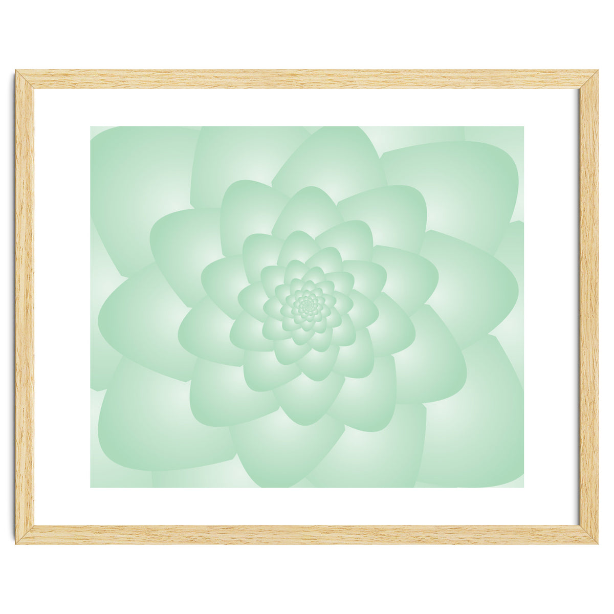 Pastel Colors Flower Pattern Set Green