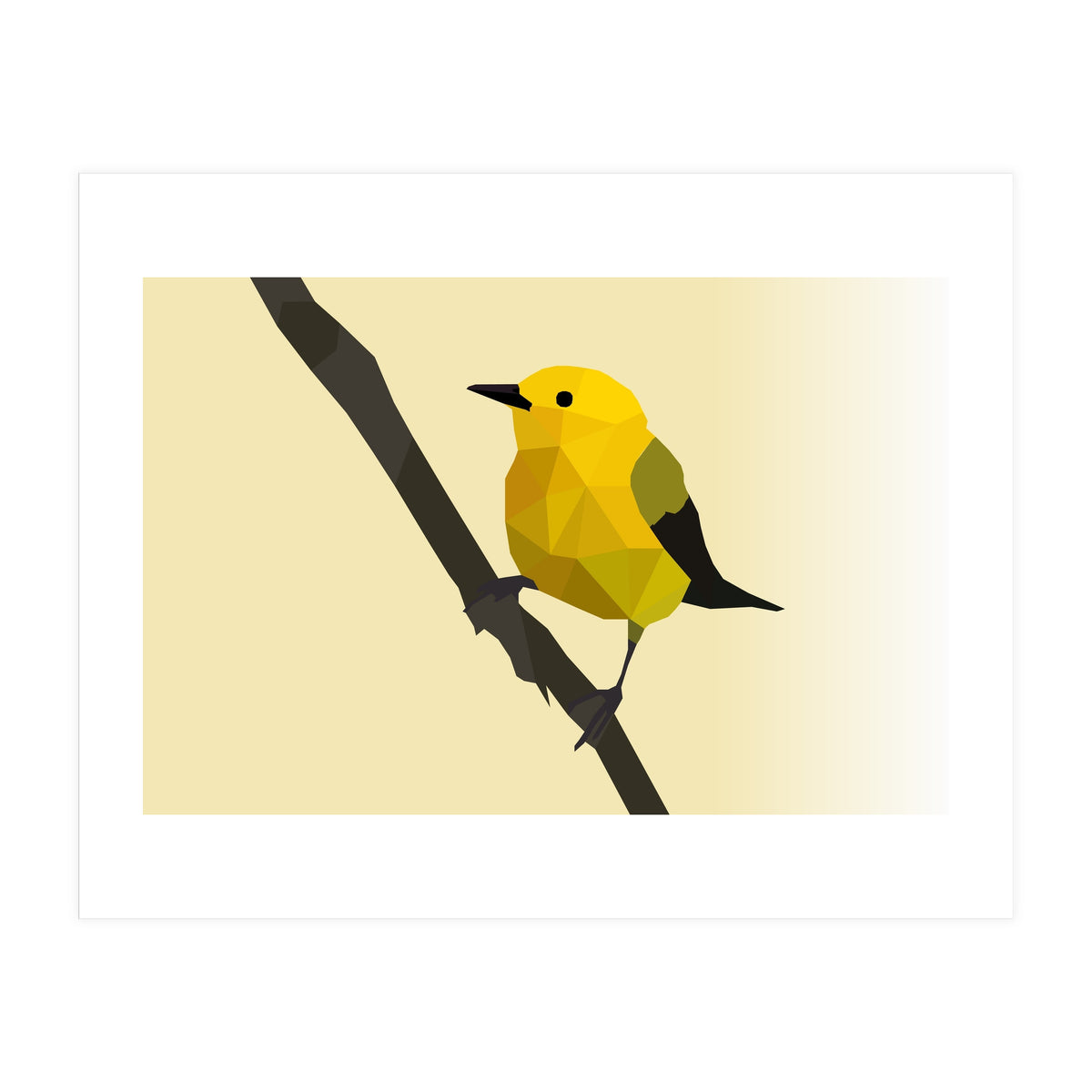 Prothonotary Warbler Low Poly Art (Print Only)