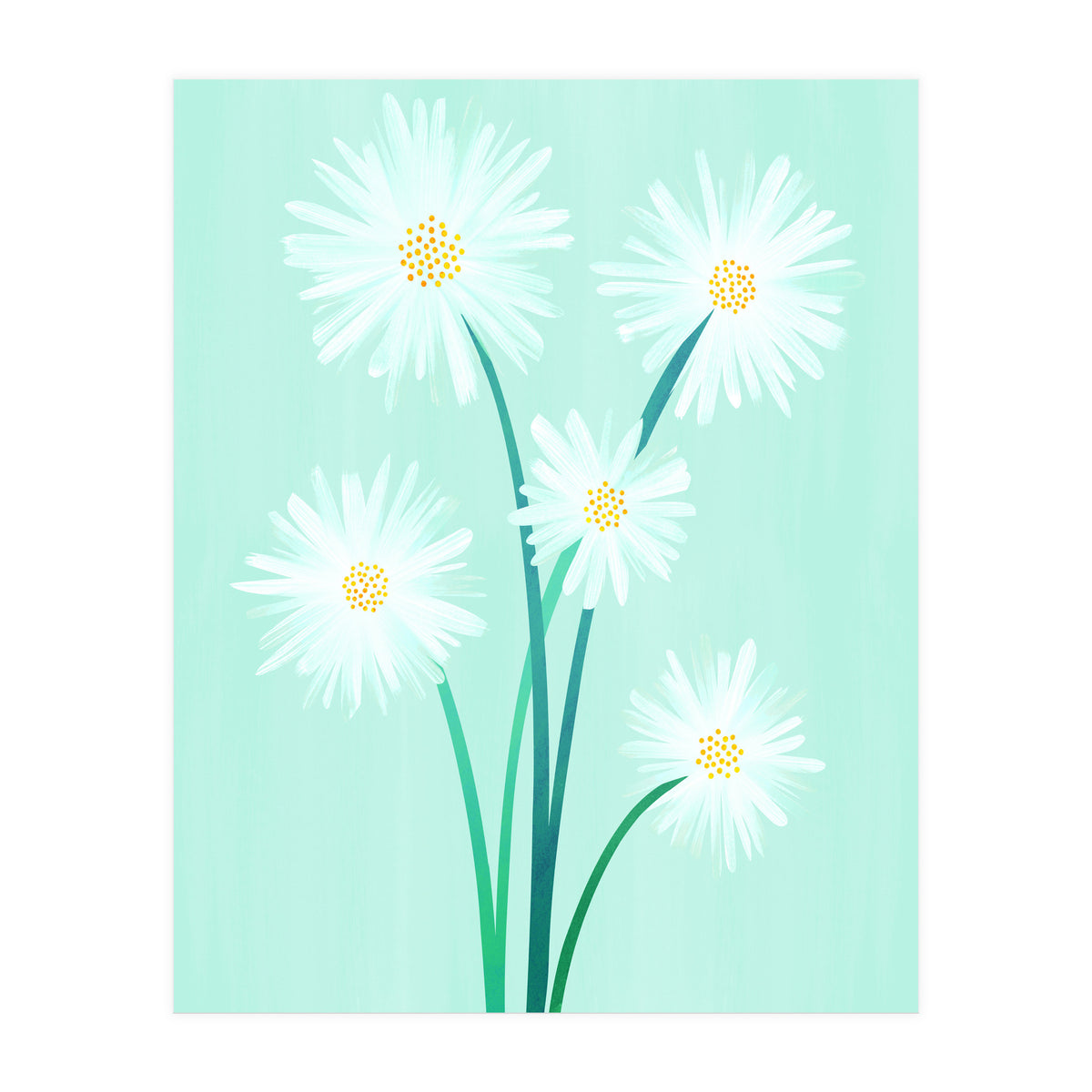 Mint Wildflower Bouquet (Print Only)