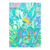 Palm Garden, Tropical Nature Jungle Botanical Painting, Bohemian Intricate Pastel Forest (Print Only) thumbnail