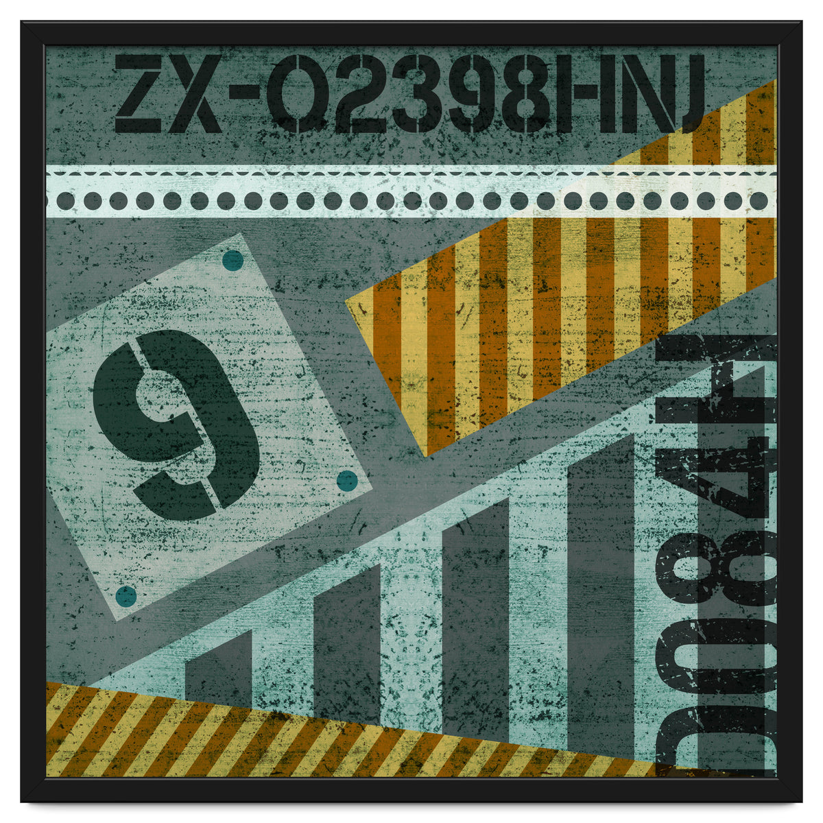 Abstract Industrial Slate And Stripes