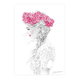 Pink Hydrangea Girl (Print Only) thumbnail