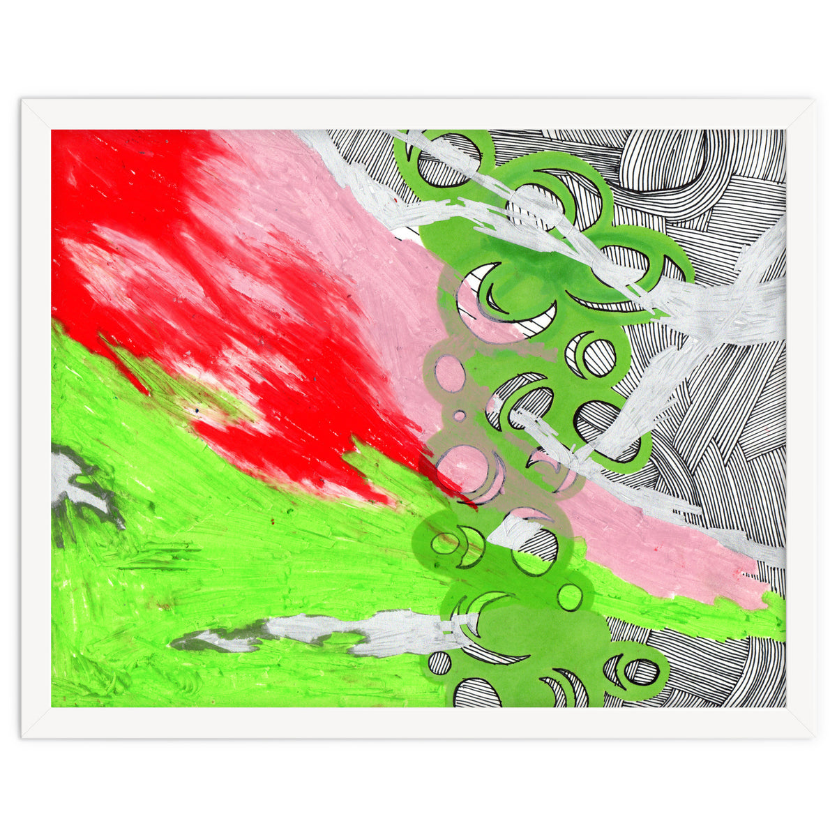 Green and Pink Spill