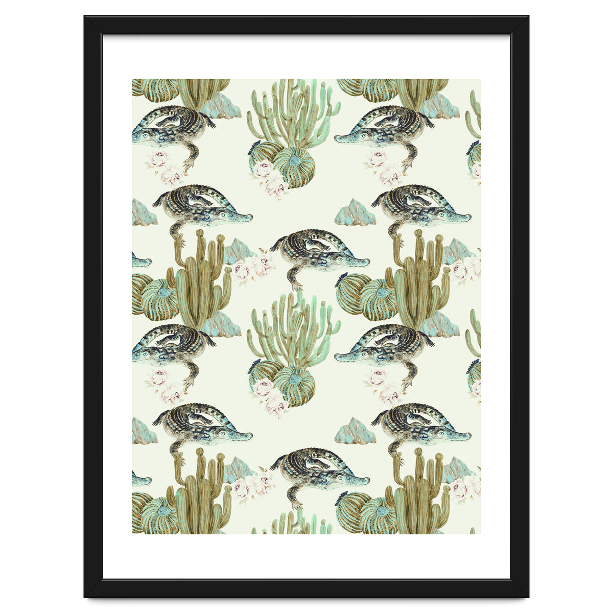 Crocodile pattern on the cactus