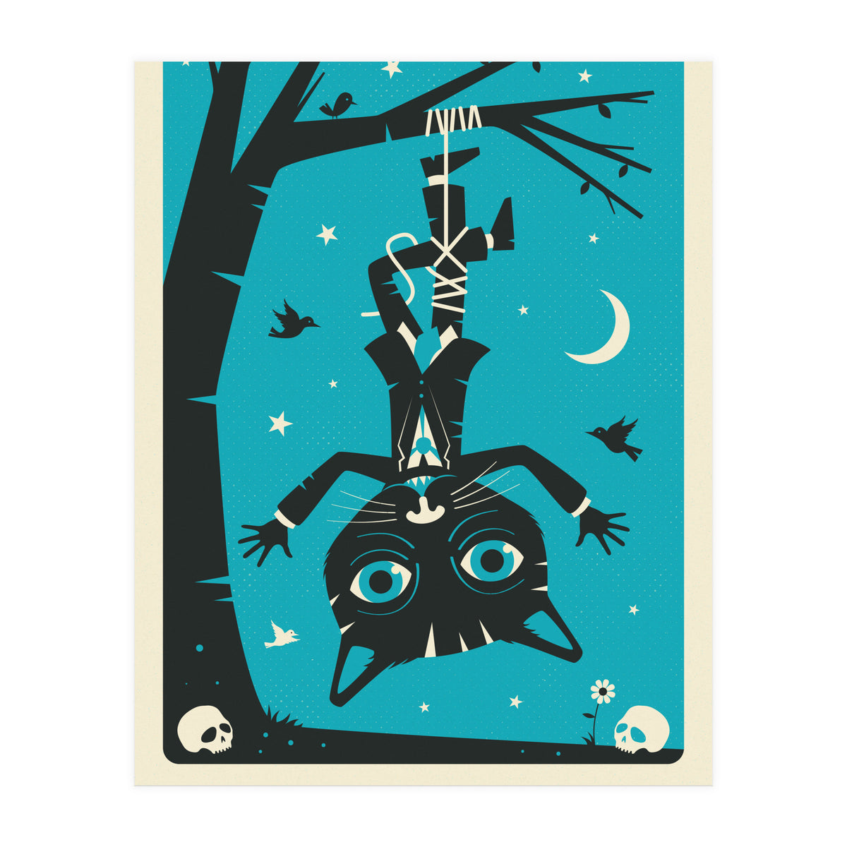 TAROT CARD CAT: THE HANGED MAN (Print Only)