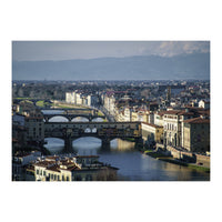 Florence and the Ponte Vecchio bridge (Print Only)