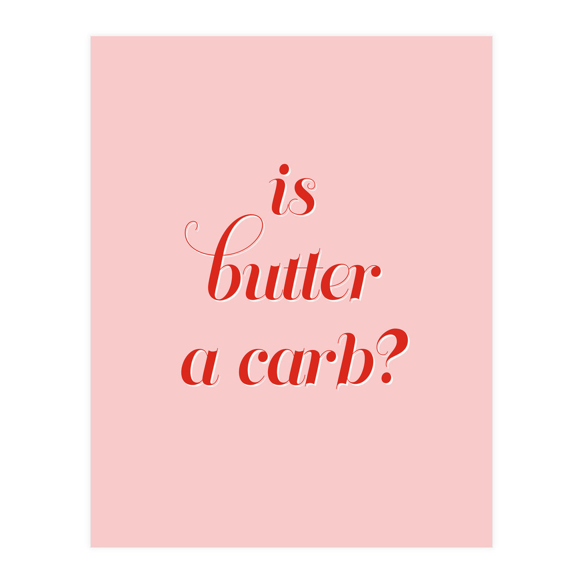 Is butter a carb? (Print Only)