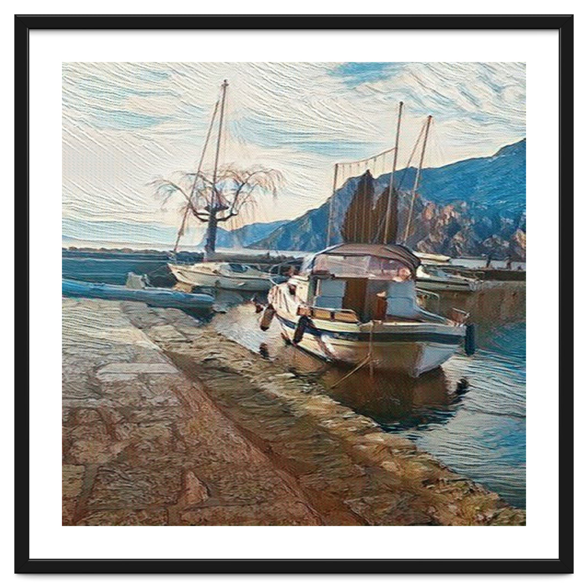 Boats on GardaSee, Italy.