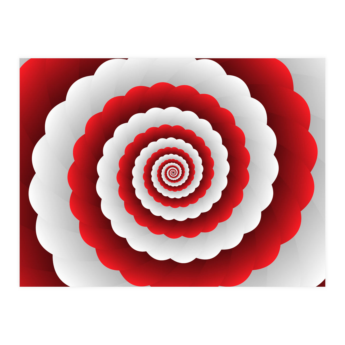 Red Modern Floral Interior Design (Print Only)