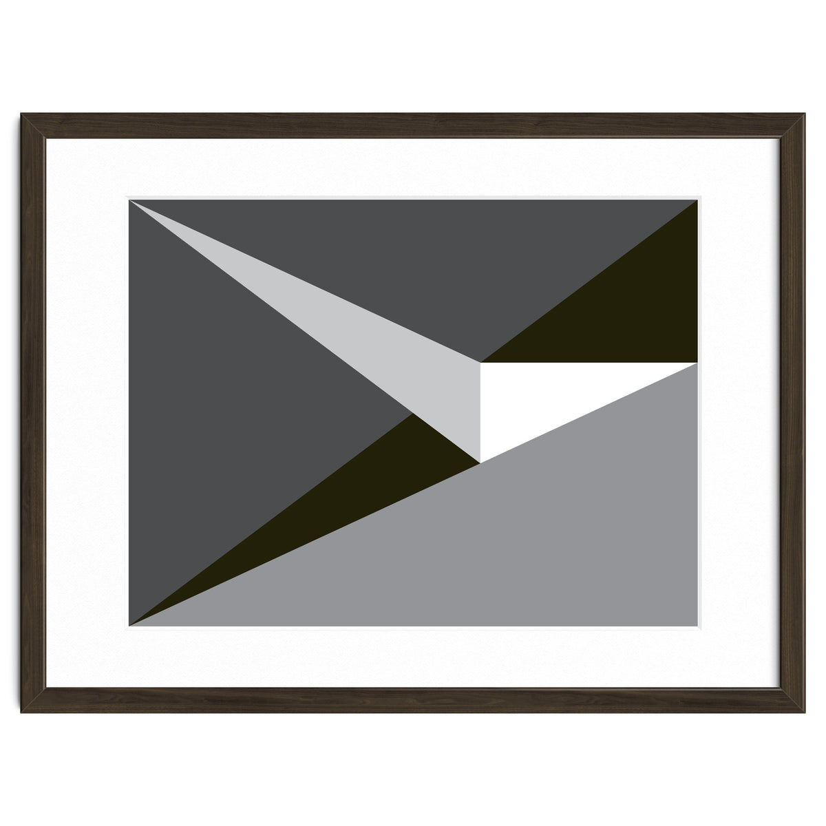 Geometric Shapes No. 73 - black & grey triangles