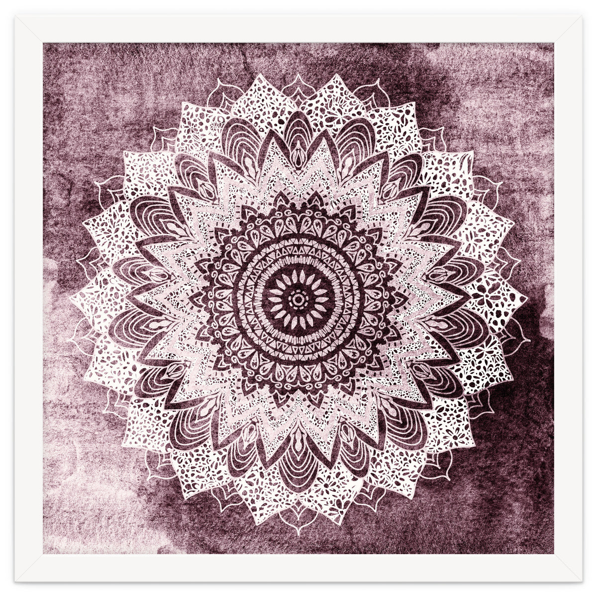 Bohochic Mandala In Burgundi