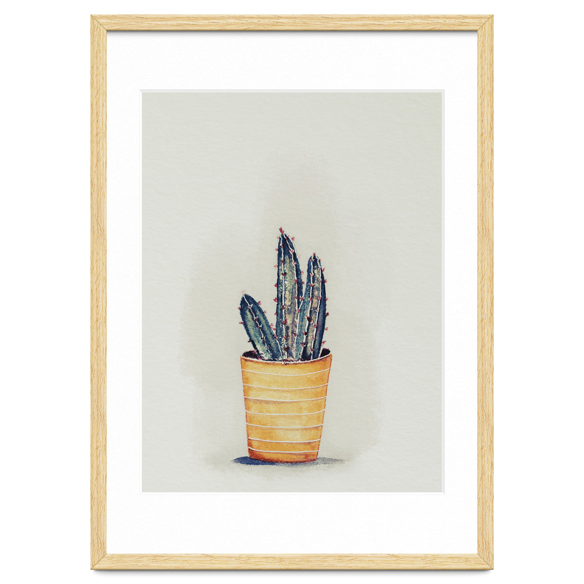 Cactus in yellow pot