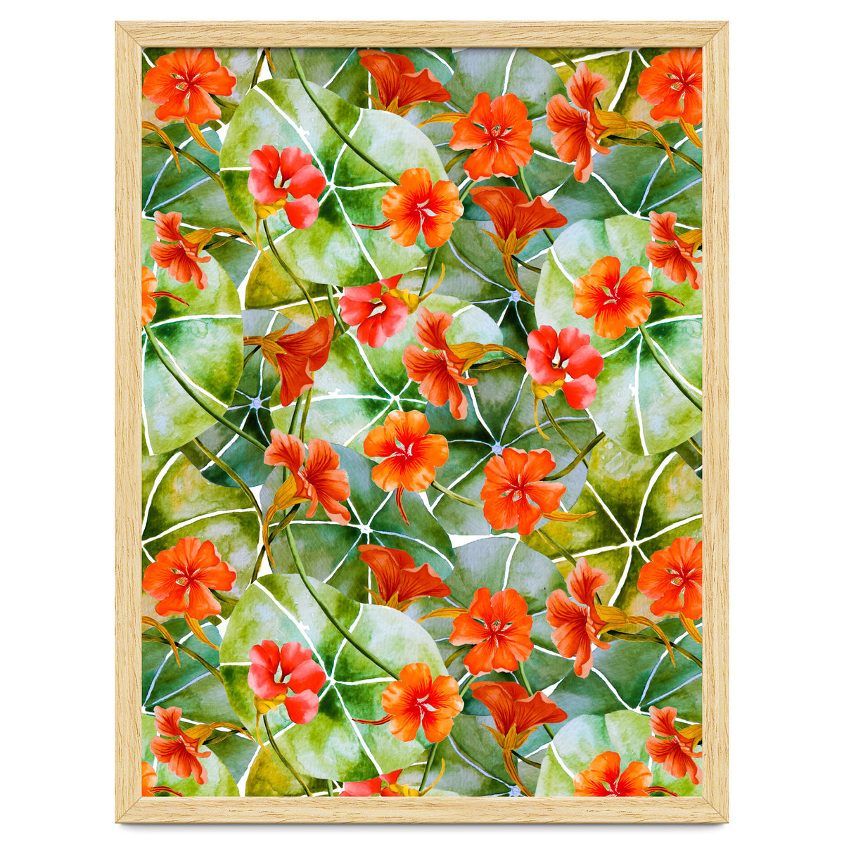 Nasturtiums watercolor 01