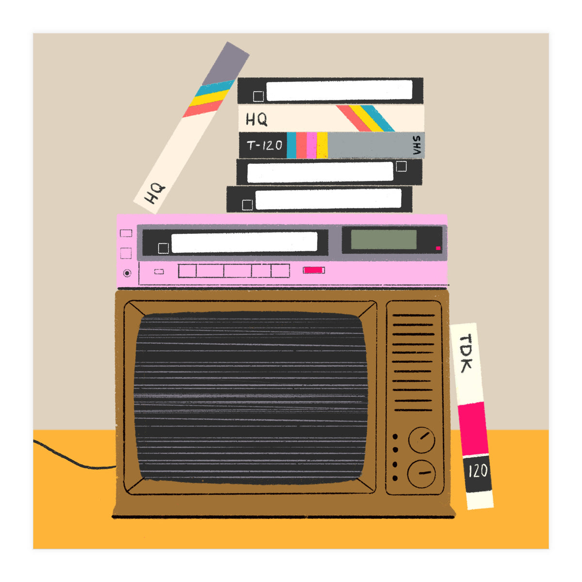 Vhs Nostalgia Square (Print Only)