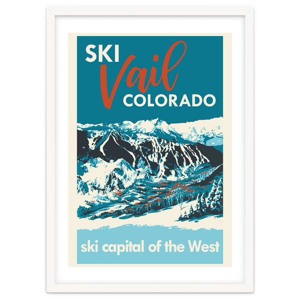Vintage Vail ski poster