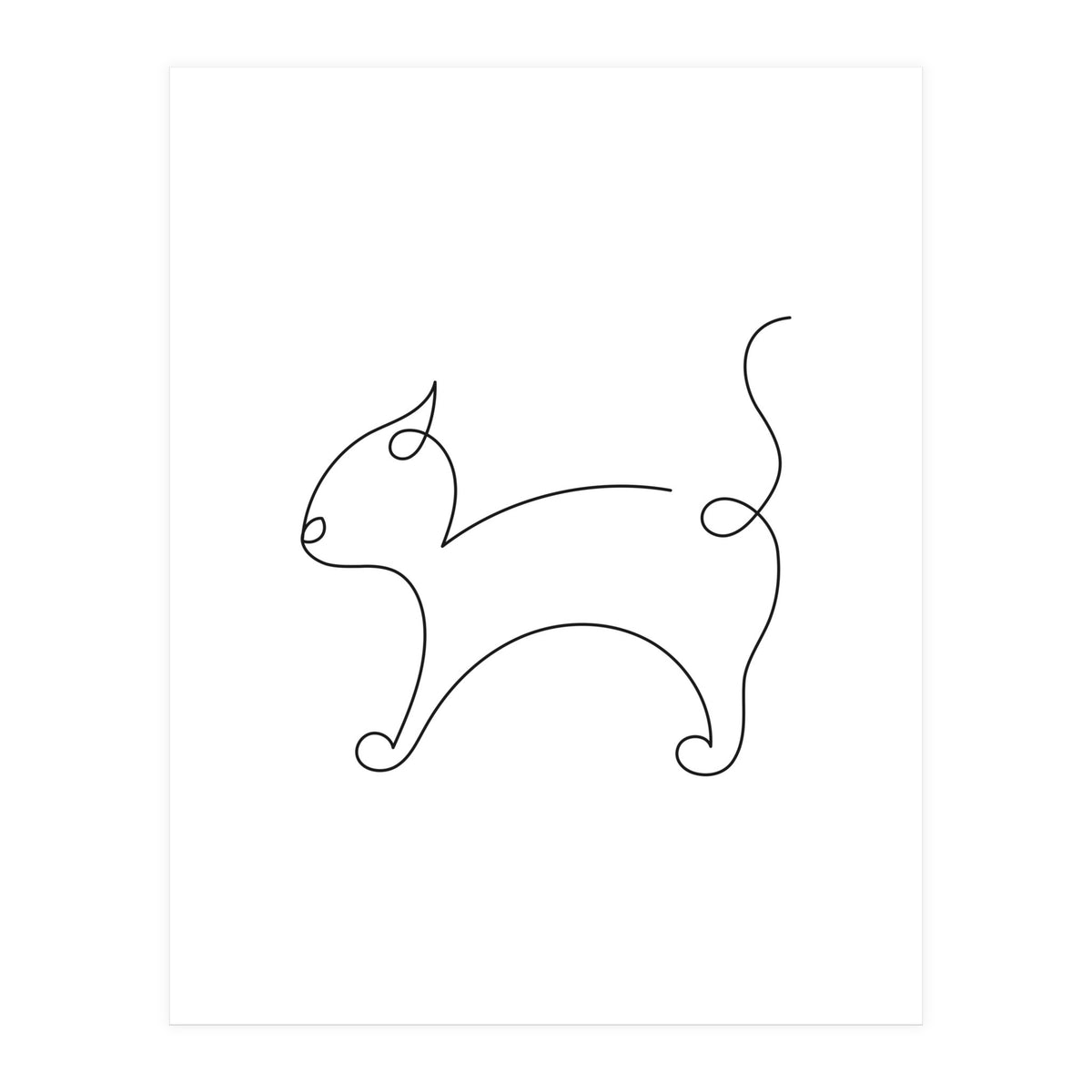 One Line Cat (Print Only)