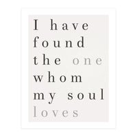 The One My Soul Loves, White (Print Only)