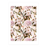 Pink flowering in geometric (Print Only) thumbnail