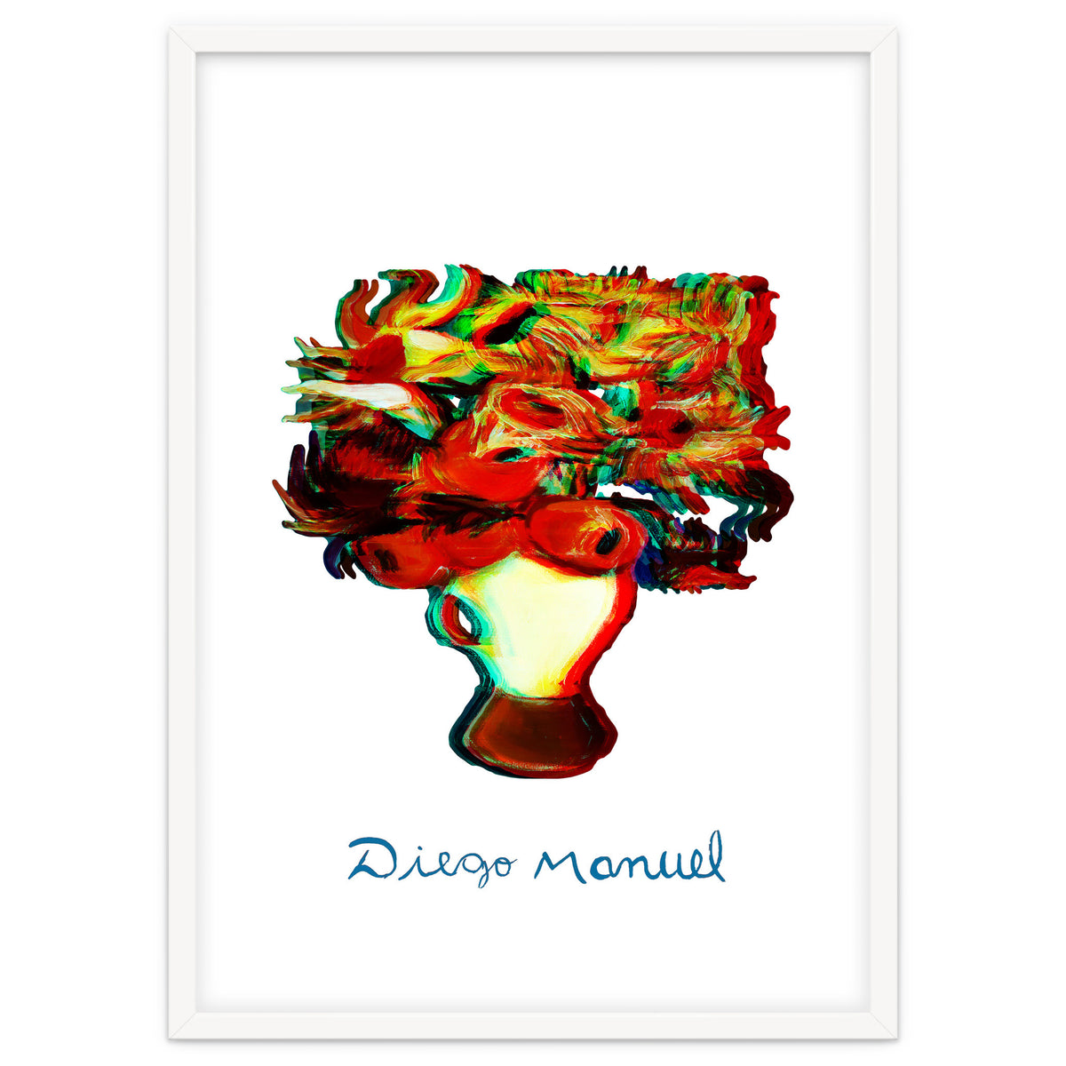 Florero Fondo Turquesa 3d