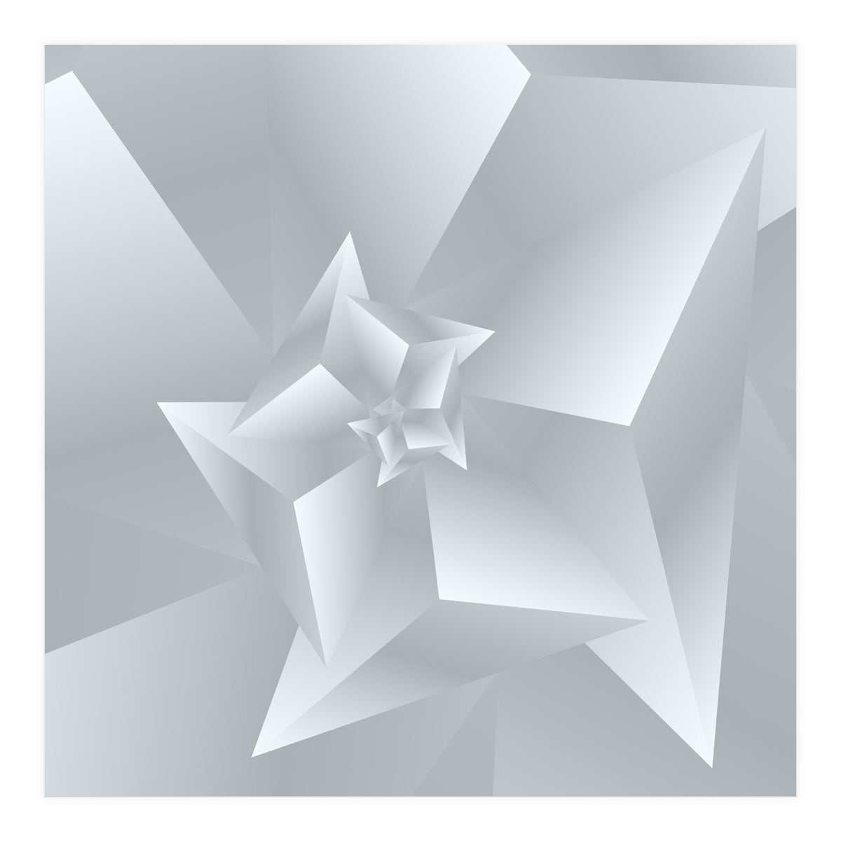 Trendy White Triangle  (Print Only)