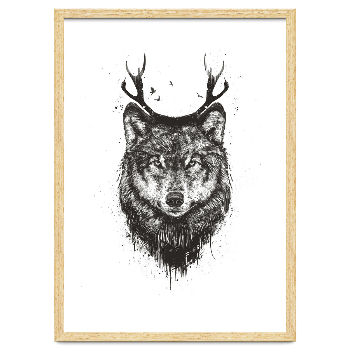 Deer Wolf Bw