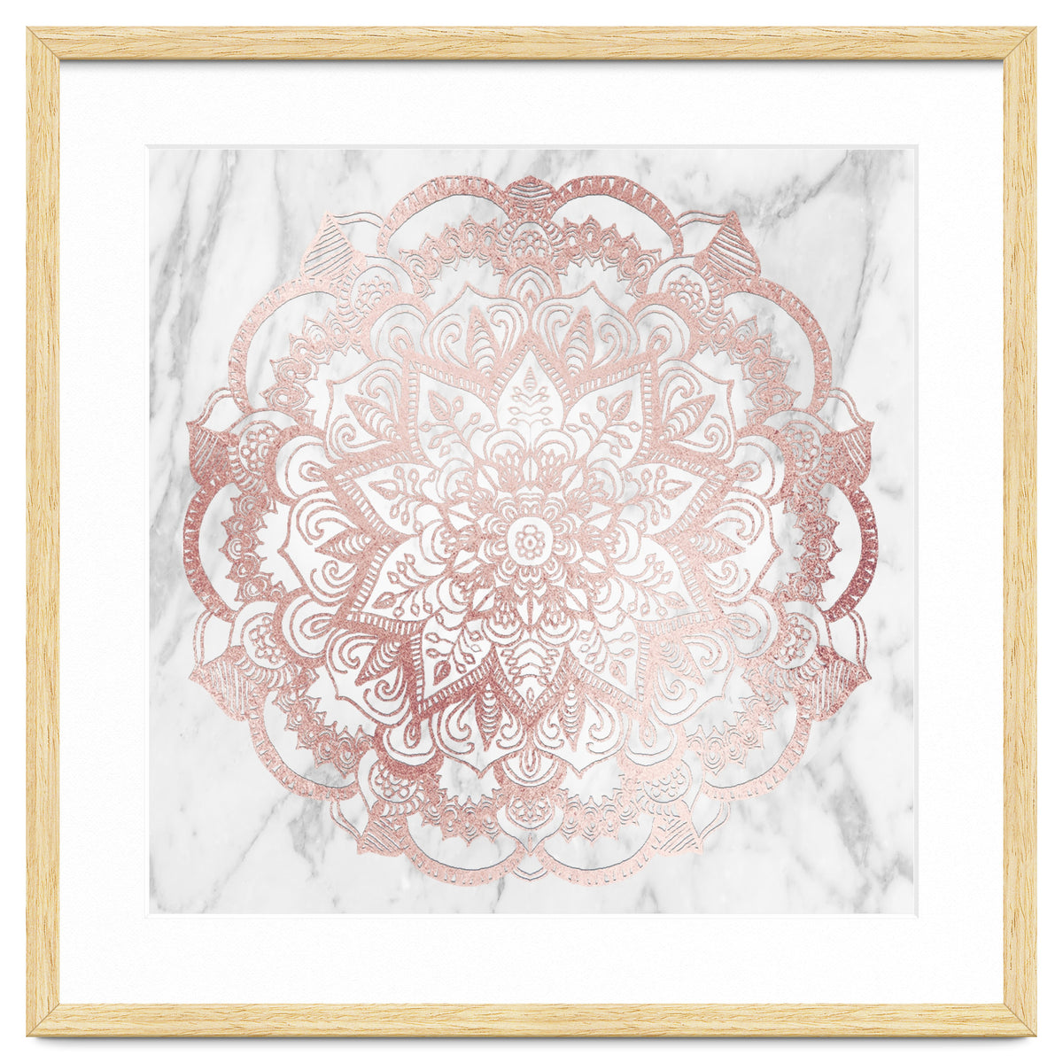 Rose Gold Mandala Star