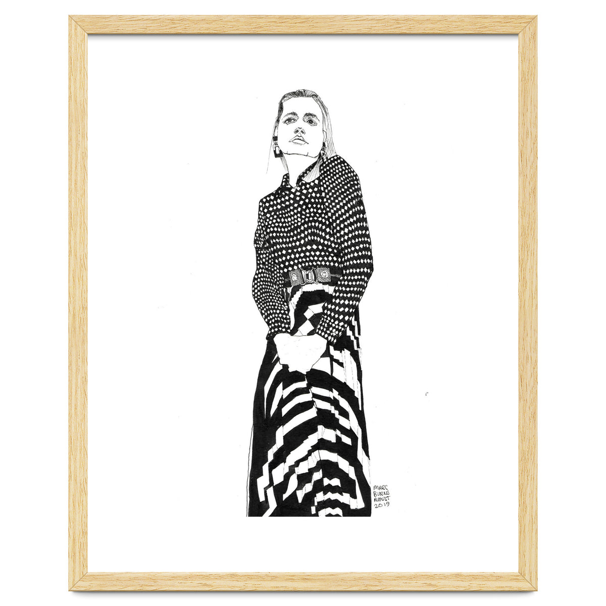 Untitled #40 - Woman in striped skirt