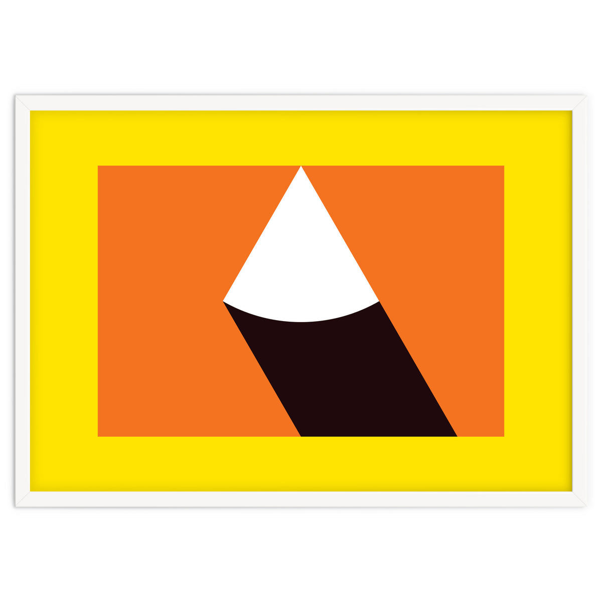 Geometric Shapes No. 47 - orange, black & yellow