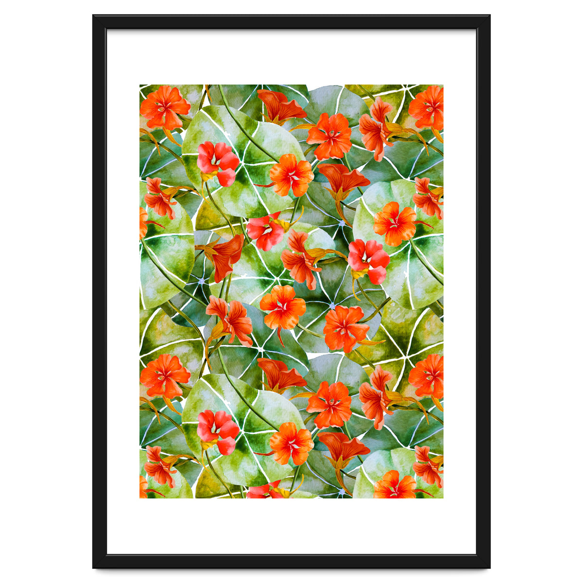 Nasturtiums watercolor 01
