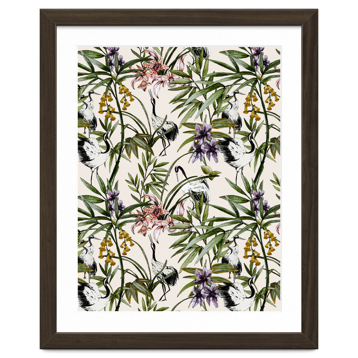 Asian crane pattern - 02