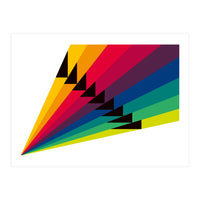 Geometric shapes No. 255 - multi coloured stripes (Print Only)